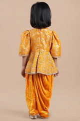 Hand embellish Peplum dhoti set