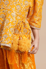 Hand embellish Peplum dhoti set