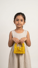 Cute Yellow Beaded Mini Bag