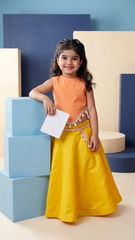 Orange and Yellow lehnga