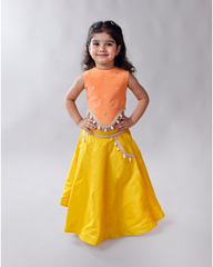 Orange and Yellow lehnga