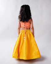 Orange and Yellow lehnga