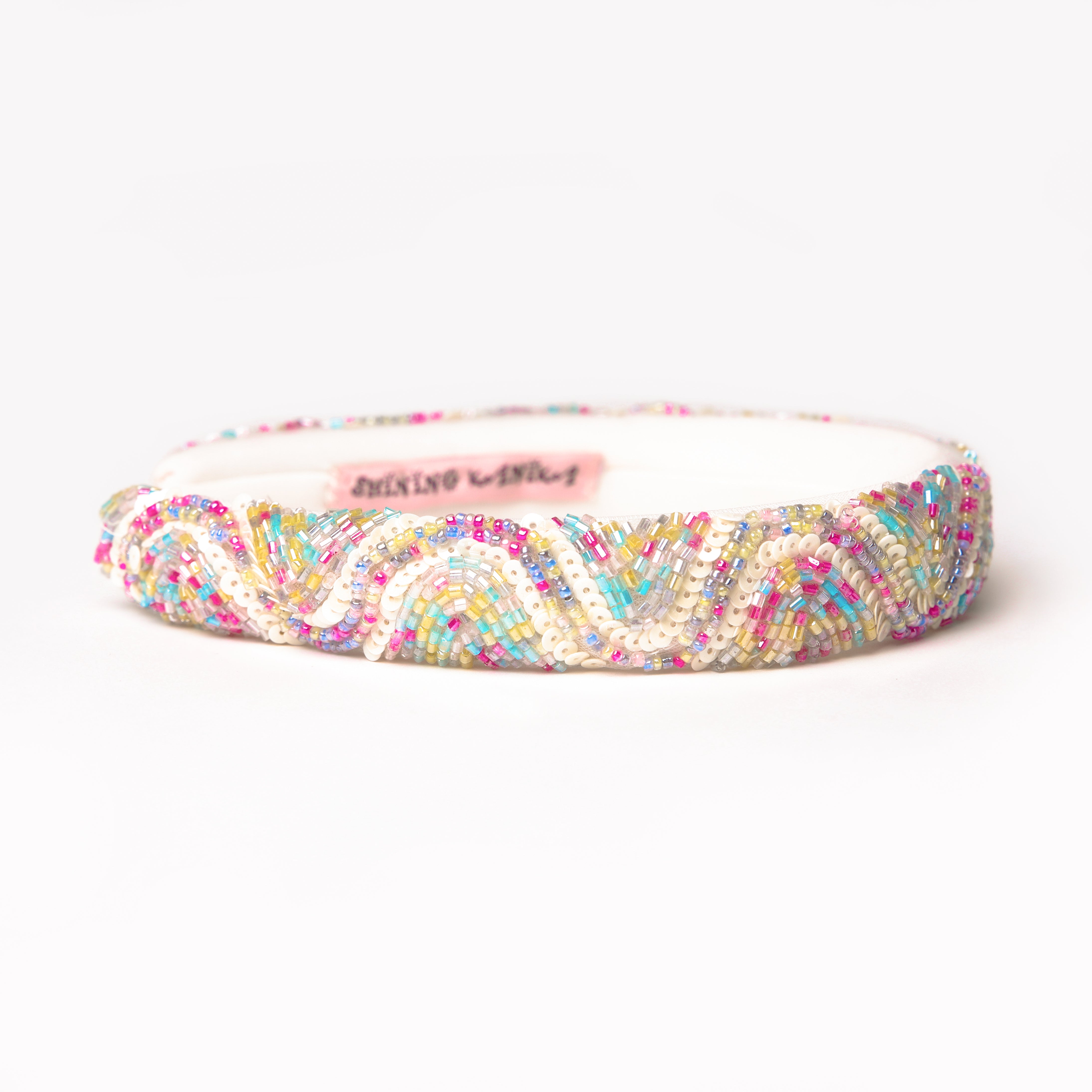 Multi colour beeds scalp desigen work hair band