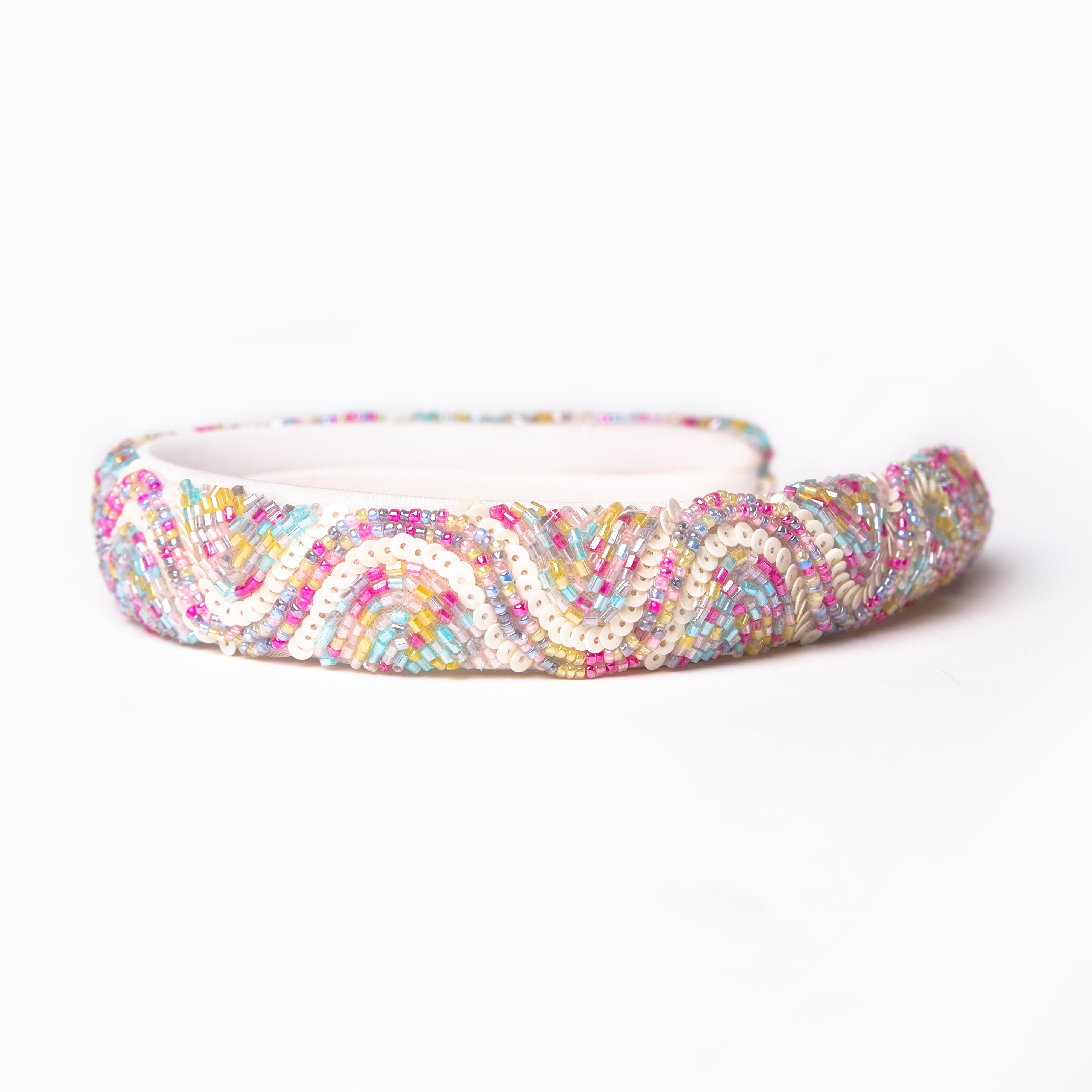 Multi color beads scalp design work hair band