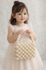 Handmade Pearl Bead Bag for Kids | Premium Mini Occasion Purse
