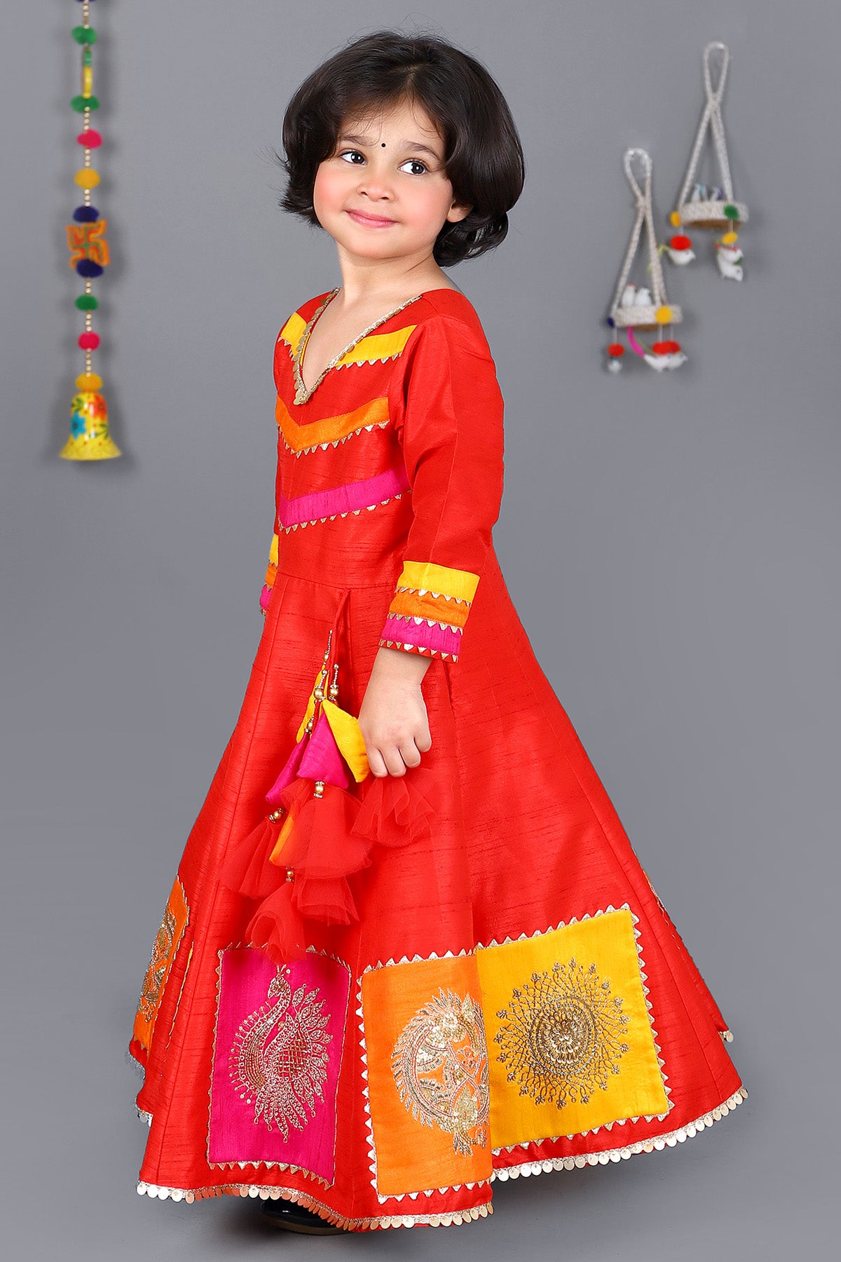 Zardozi work multicolour anarkali with beutiful dupatta