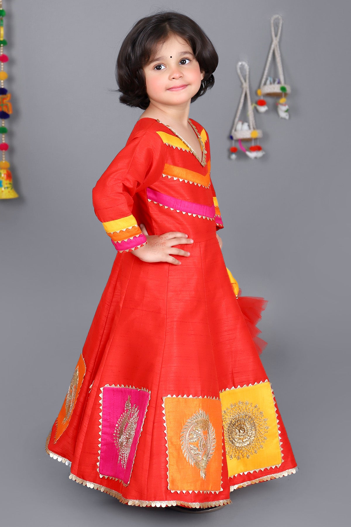 Zardozi work multicolour anarkali with beutiful dupatta