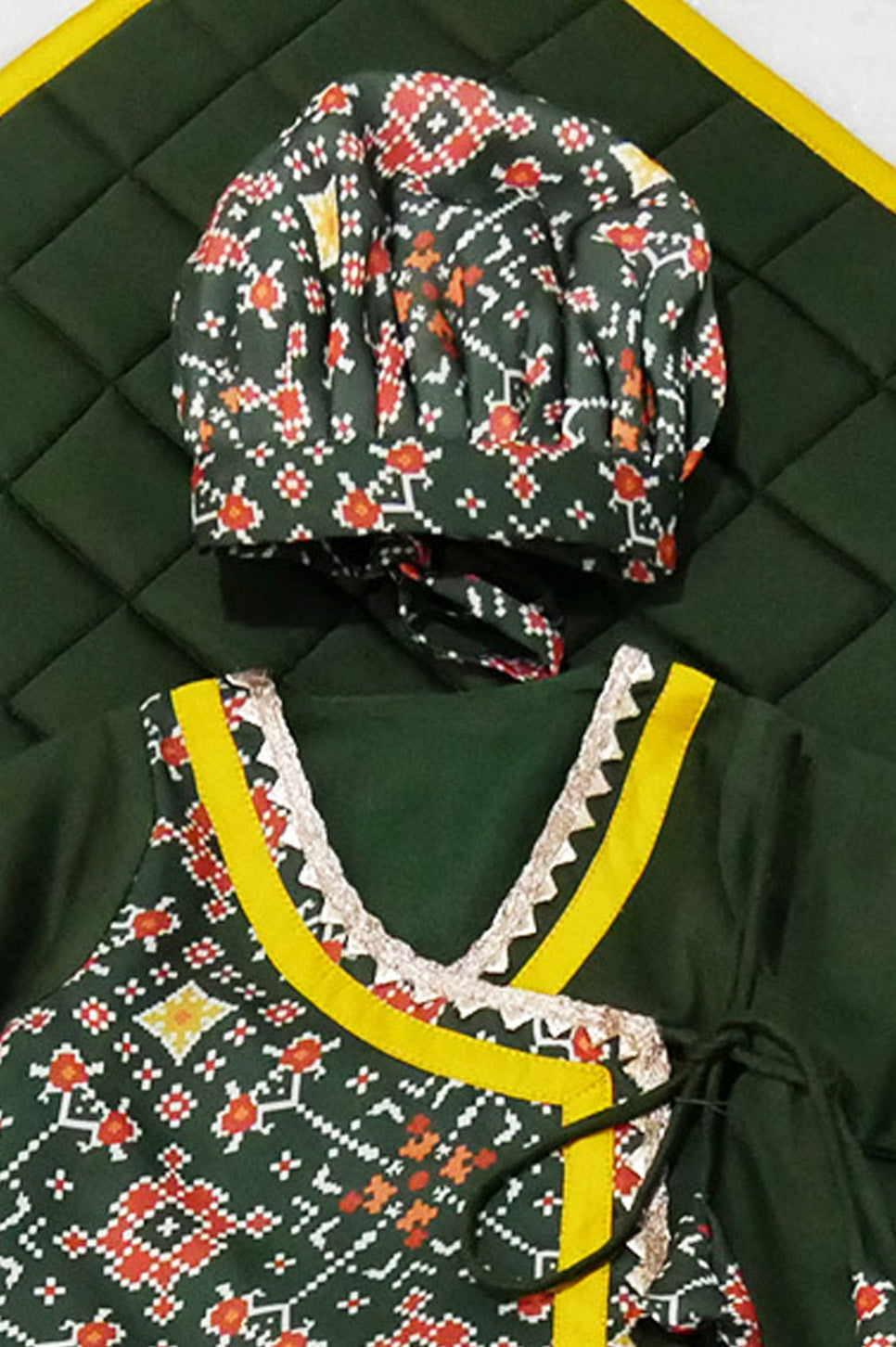 Green jamna set for boy