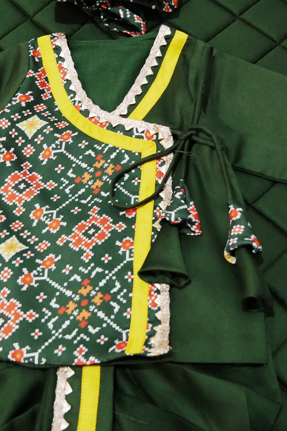 Green jamna set for boy