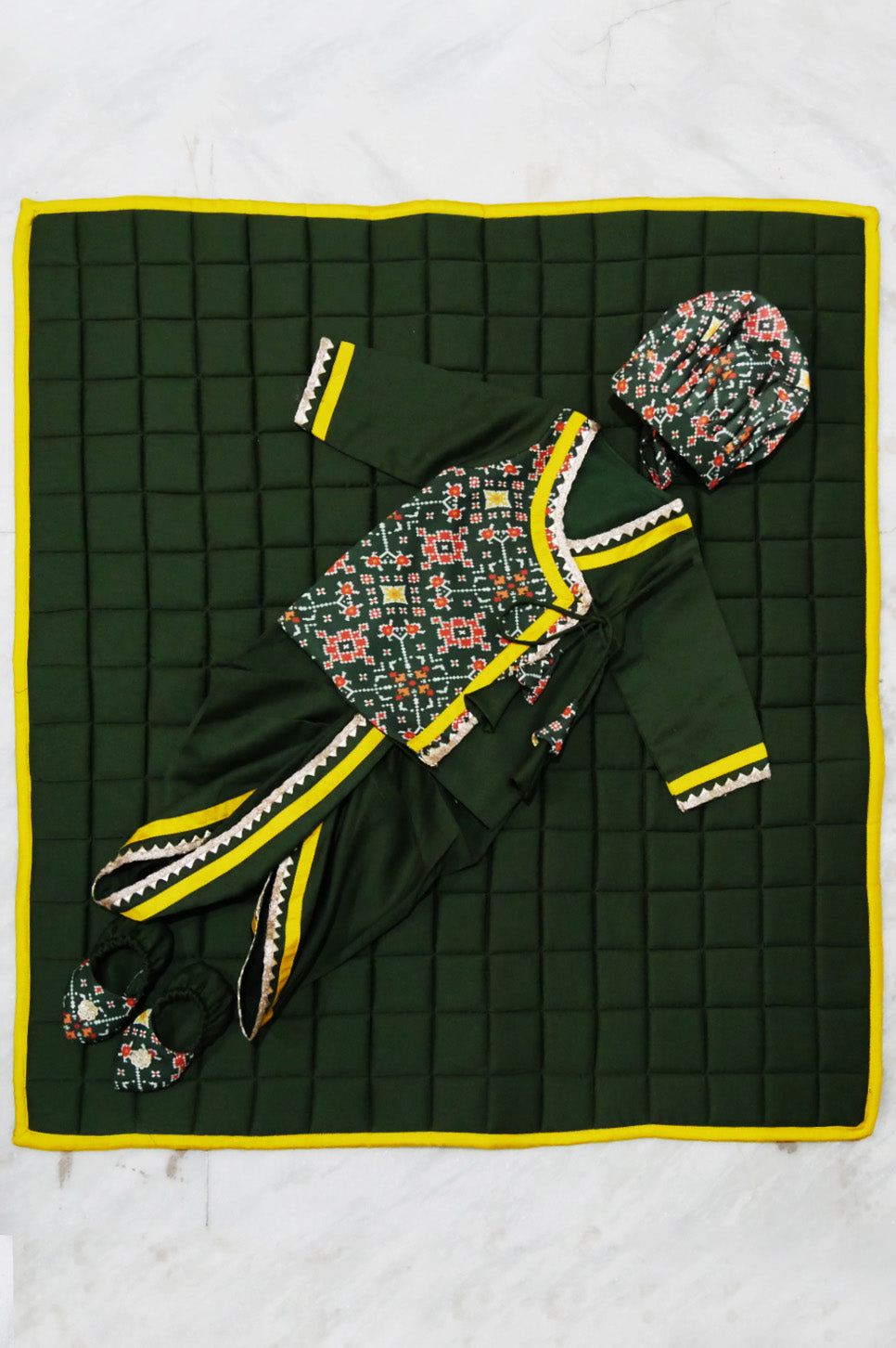 Green jamna set for boy