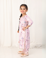 Aqua Floral Zari Work Punjabi Suit Set