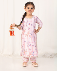 Aqua Floral Zari Work Punjabi Suit Set