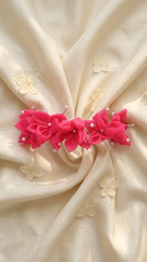 Flowers Embellished Hot Pink Hair Band