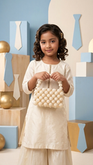 Handmade Pearl Bead Bag for Kids | Premium Mini Occasion Purse