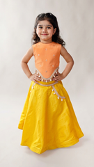 Orange and Yellow lehnga